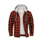Rdruko Men S Flannel Plaid Shirt Jacket With Hood... - Coupon