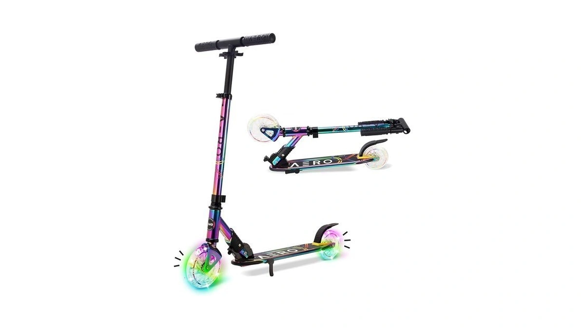 Aero Scooter For Kids 6-10 Metallic Chrome Finish... - Coupon