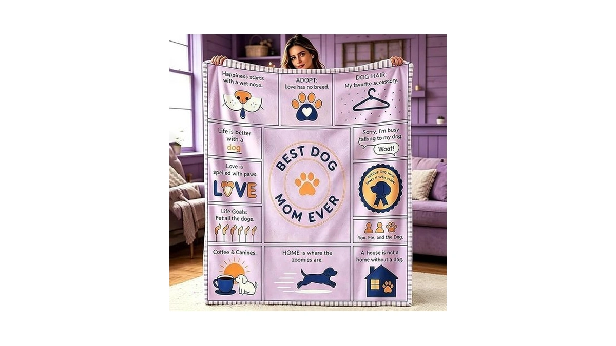 Yuboo Dog Mom Gifts For Women Dog Mom Blanket Soft... - Coupon