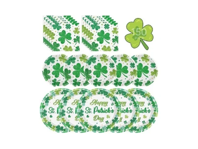150 Pcs Happy St Patricks Day Plates And Napkins… – Coupon