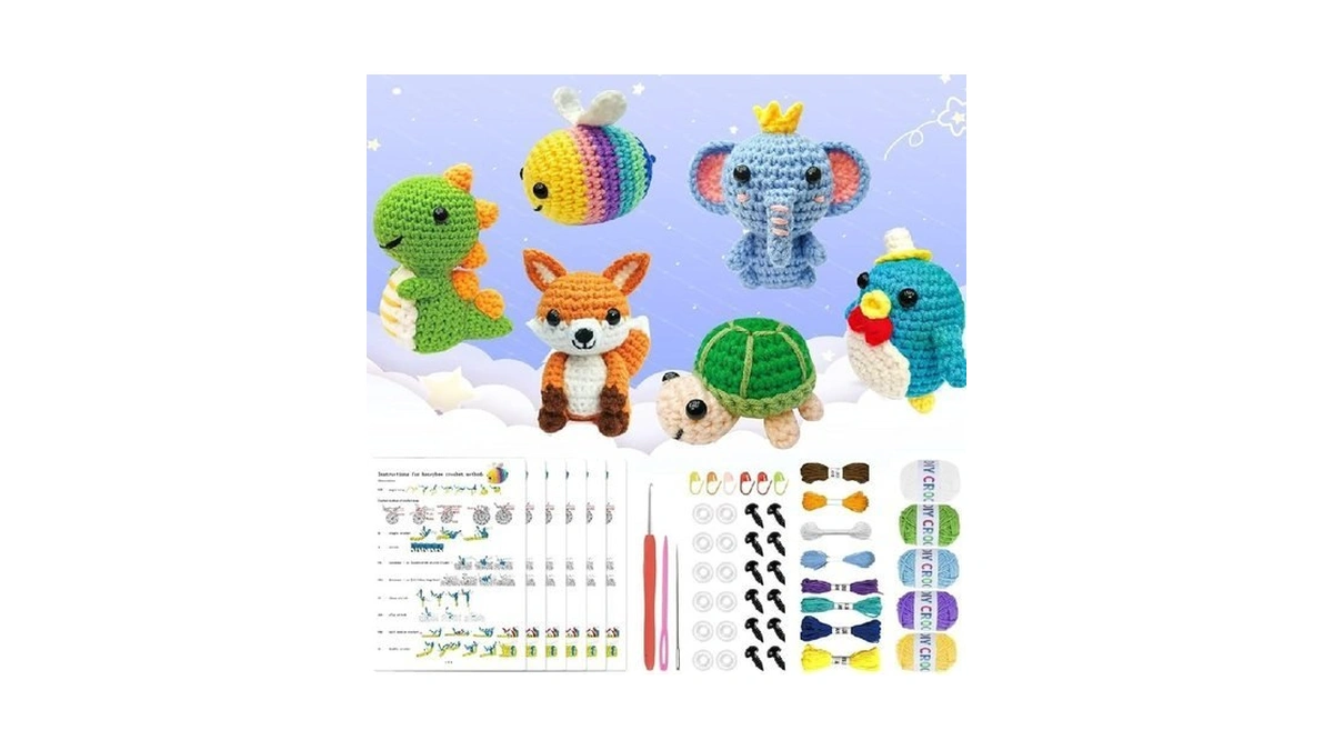 Olhkyn 6pcs Crochet Kit For Beginners 2026 Diy... - Coupon