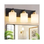 Vanity Lights For Bathroom 3-light Black And Gold... - Coupon