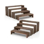 Nyamofly 2 Set Wooden Tiered Risers Display Stands... - Coupon