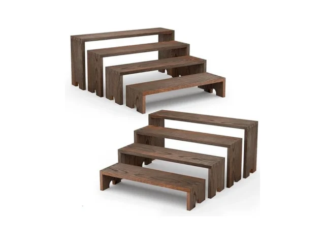 Nyamofly 2 Set Wooden Tiered Risers Display Stands… – Coupon