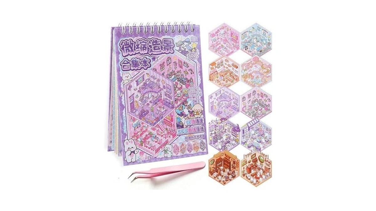 3d Sticker Scene Book For Adults 10pcs Reusable... - Coupon