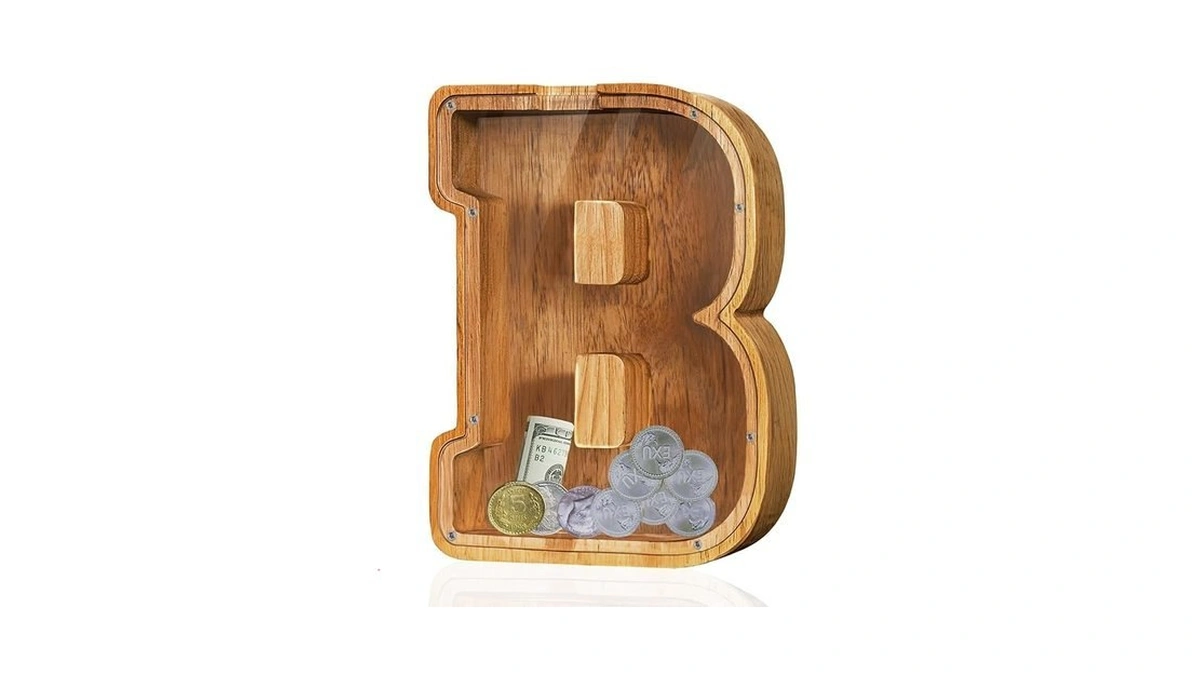 Personalized Large Wooden Letter Piggy Bank -... - Coupon