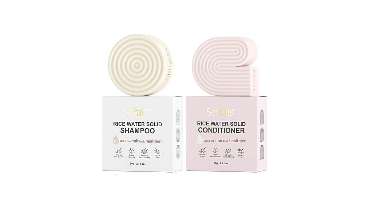 Rice Water Hair Care Set Solid Shampoo Conditioner... - Coupon