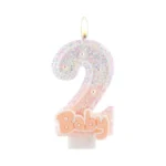 Hongplus Pink Baby Number 2 Birthday Candle 2 8in... - Coupon