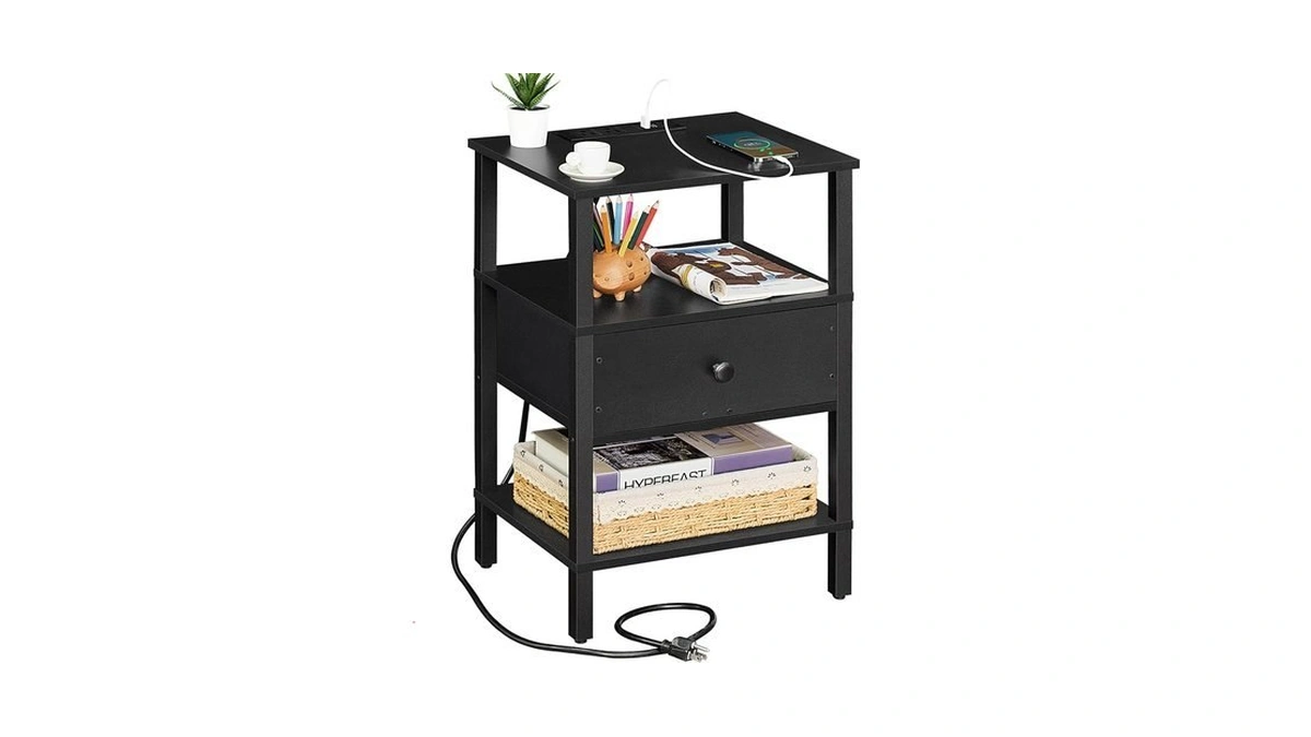 Lerliuo Nightstand With Charging Station And Usb... - Coupon