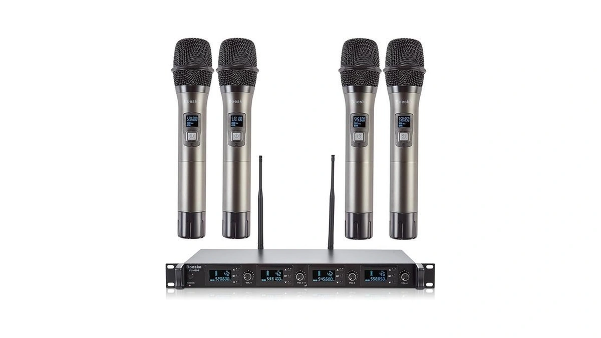 Boeska Wireless Microphone System 4-channel Uhf... - Coupon