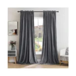 Miulee Grey Velvet Curtains Thermal Insulated... - Coupon