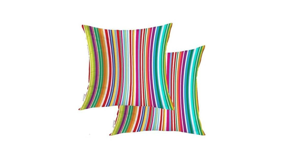 Baonews Colorful Plaid Striped Abstract Throw... - Coupon