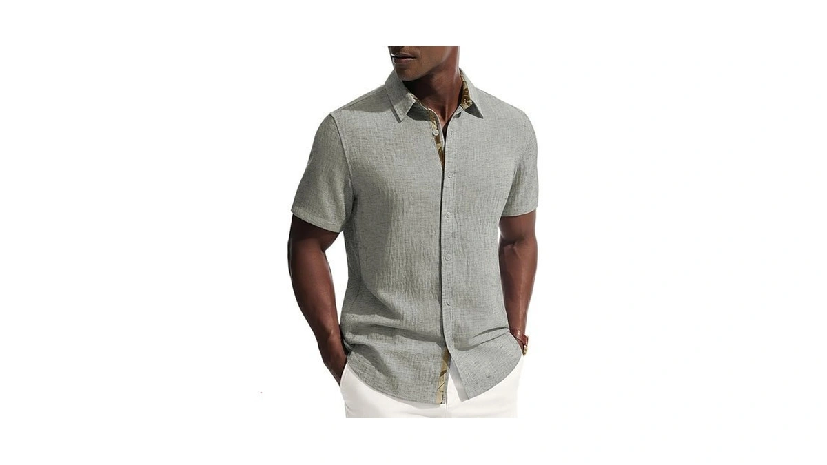 Pj Paul Jones Men S Short Sleeve Button Down Shirt... - Coupon
