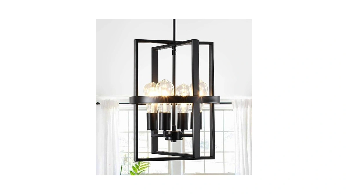 12 6 Black Chandelier For Dining Room 4-light... - Coupon