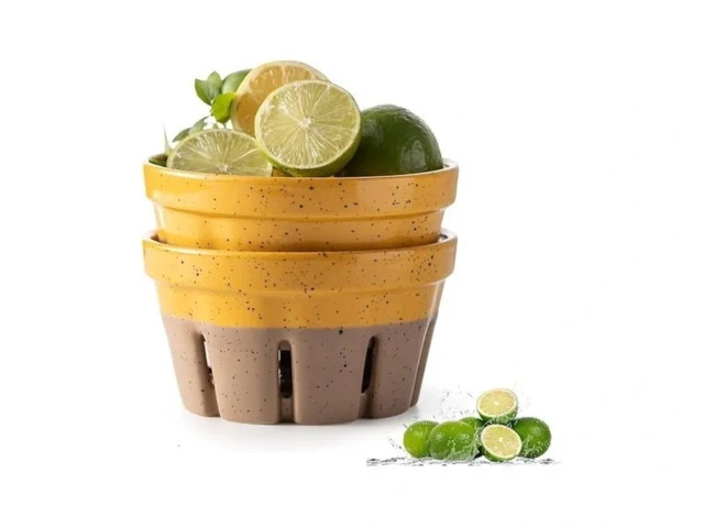 Gomakren Ceramic Berry Basket With Holes Round… – Coupon