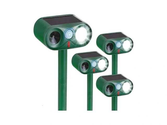 4pack Solar Ultrasonic Animal Repeller With Strobe… – Coupon