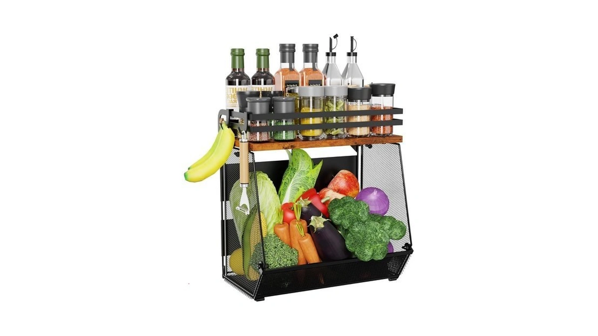 Couwilson Magnetic Shelf For Fridge With Wood Lid -... - Coupon