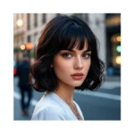Sarensall Black Wig For Women Short Wavy Bob Wig... - Coupon
