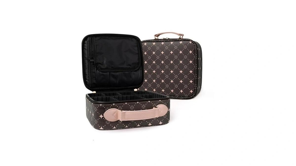 Travel Makeup Bag Waterproof Cosmetic Organizer... - Coupon
