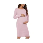 Smallshow Women S Knit Maternity Dress Long Sleeve... - Coupon