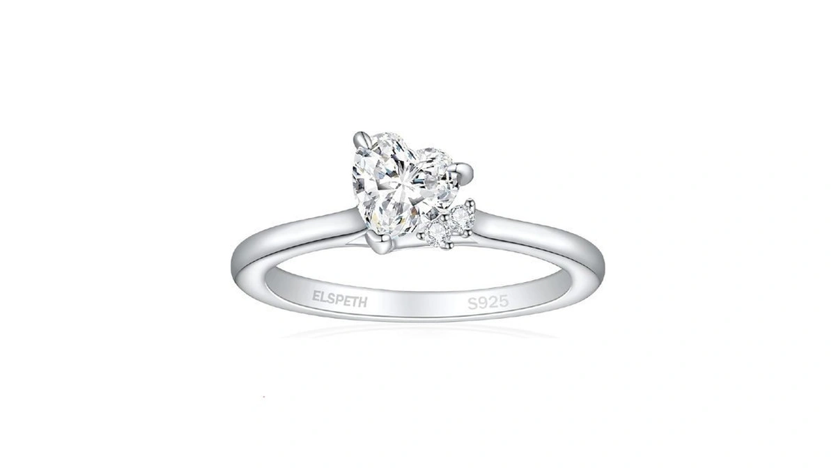 Elspeth 925 Sterling Silver Engagement Ring For... - Coupon