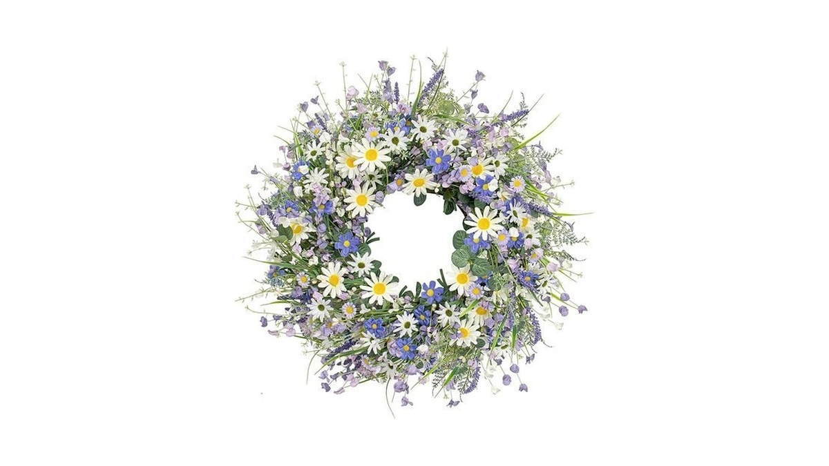 24 Inches Summer Wreaths For Front Door Blue Summer... - Coupon