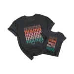 Mama Mini Shirt Set Mommy And Me Matching Shirt... - Coupon