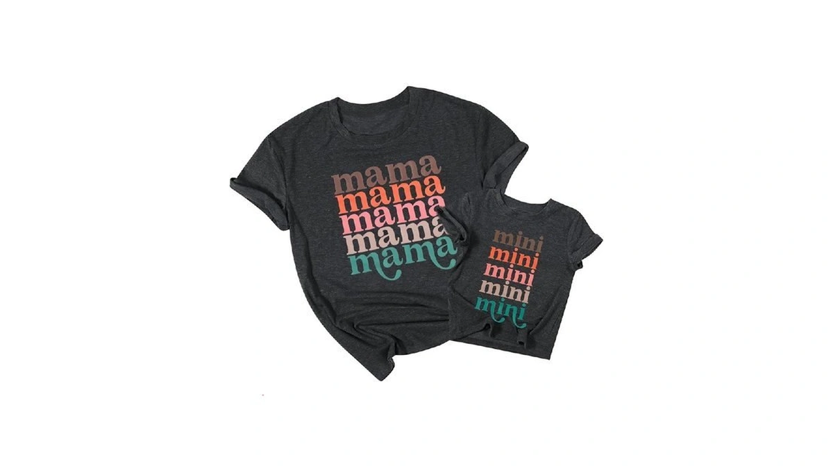 Mama Mini Shirt Set Mommy And Me Matching Shirt... - Coupon