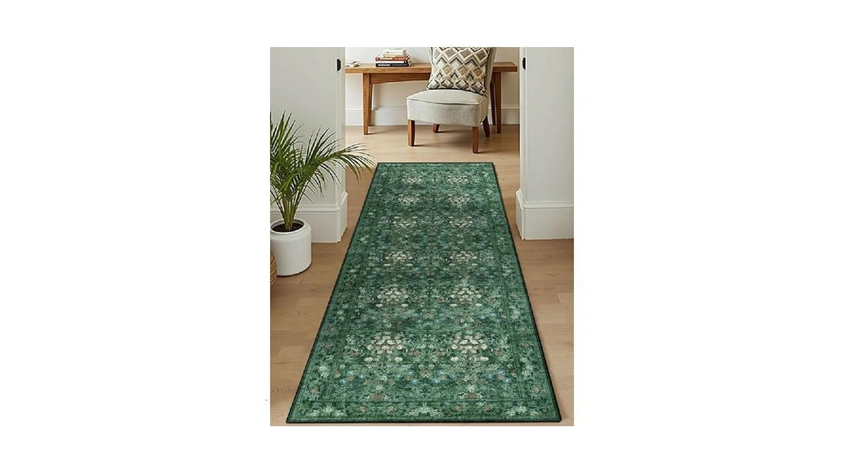 Lunasun Boho Green Long Hallway Runner Rug 2x6... - Coupon