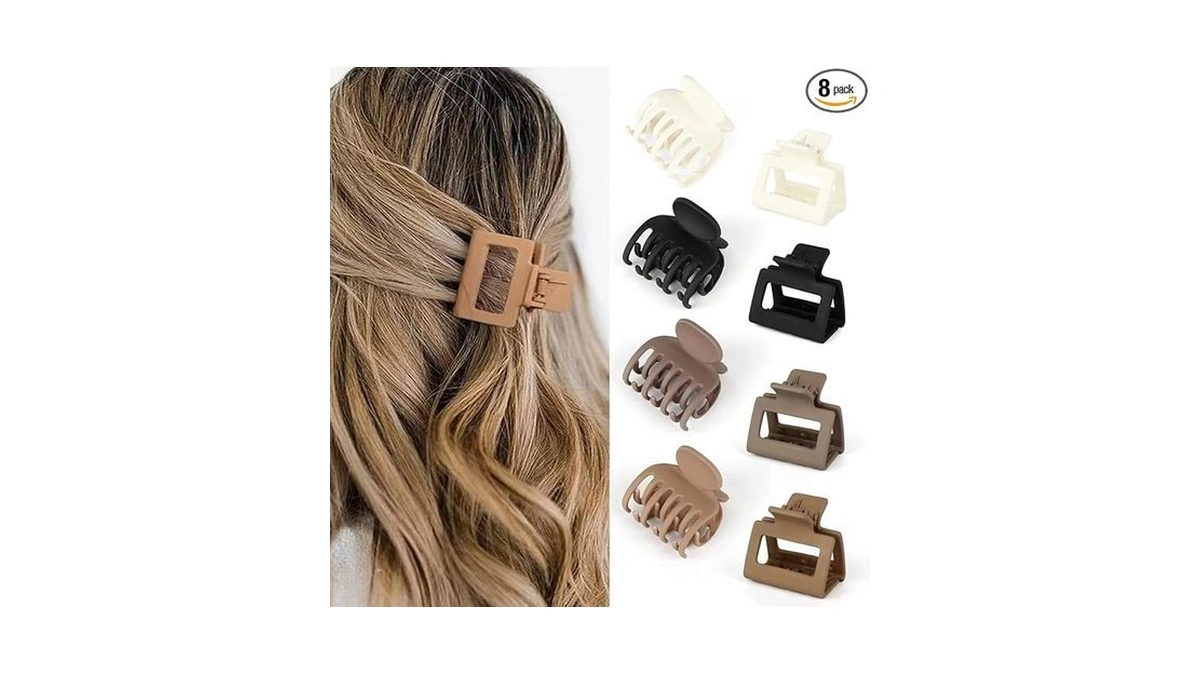 Hflyjpyw 8 Pack Small Claw Clips For Women Girls... - Coupon