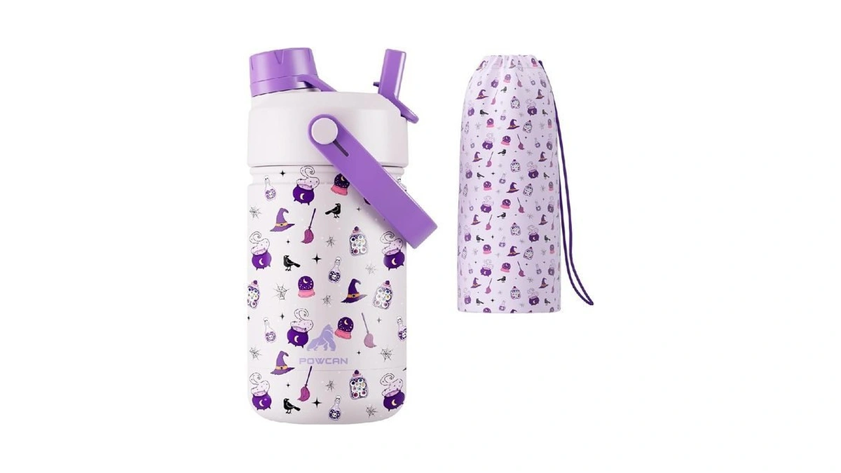 12 Oz Kids Insulated Water Bottle 2-in-1 Straw... - Coupon