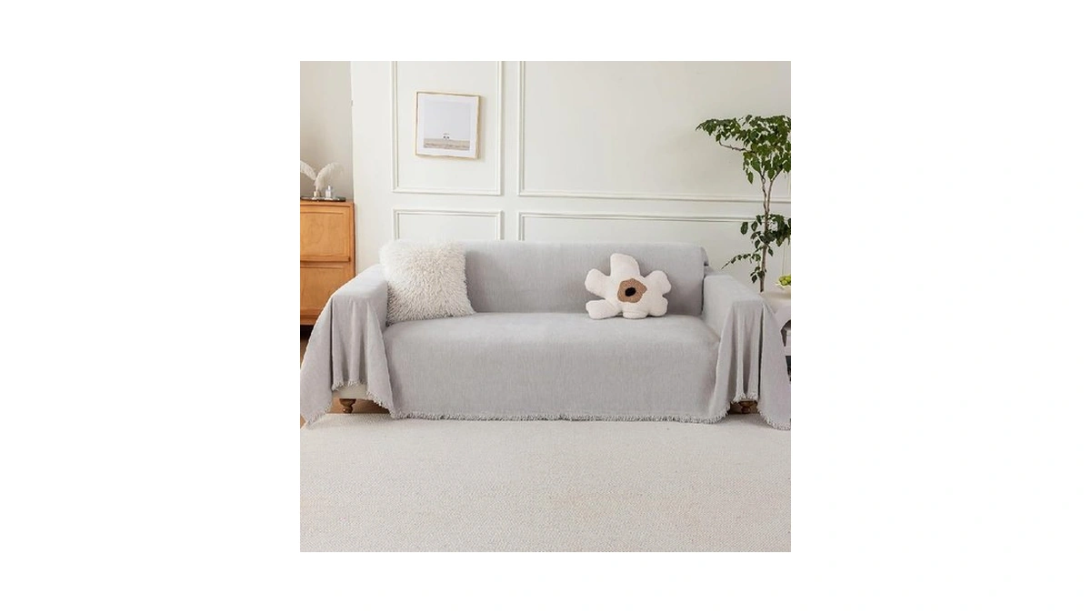 Czoynife Chenille Couch Cover For Pets Boho... - Coupon