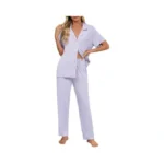 Senert Women Soft Pajamas Set Button Down Sleepwear... - Coupon