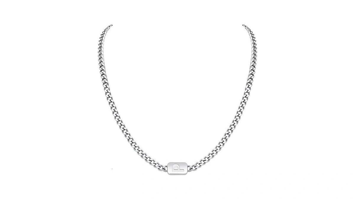 Vnox Silver Initial Necklace For Men - A-z Letter... - Coupon