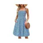 Berydress Womens Summer Smocked Midi Dress 2025... - Coupon