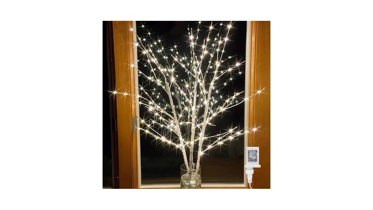 Bexdir Lighted Birch White Tree Branches 33in... - Coupon