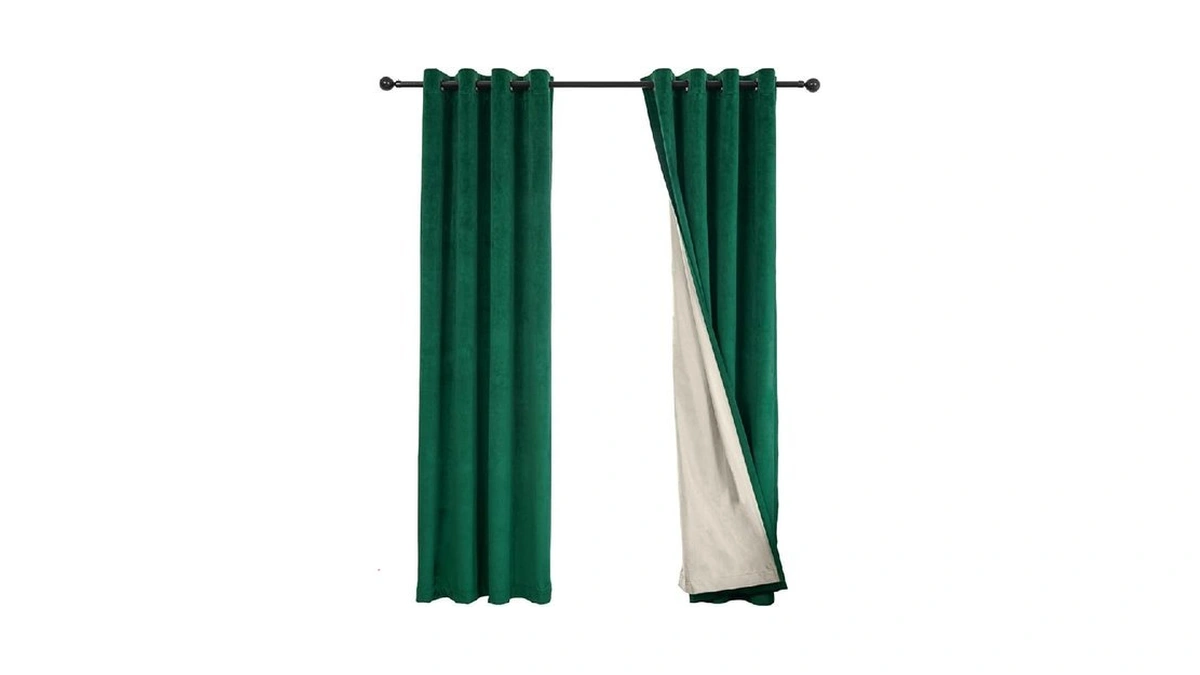 Jsfly 100 Full Blackout Velvet Curtains With Liner... - Coupon