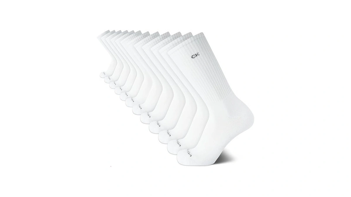 Calvin Klein Mens Crew Socks - 12 Pack Cushioned... - Coupon