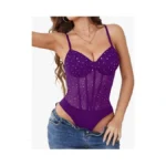 Avidlove Women Bodysuit Sheer Thong Body Suit Mesh... - Coupon