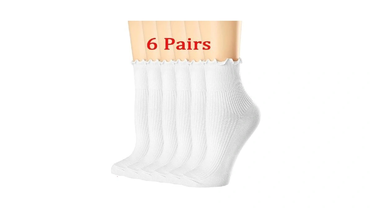 Lycss Cute Women S White Ruffle Socks Frilly... - Coupon
