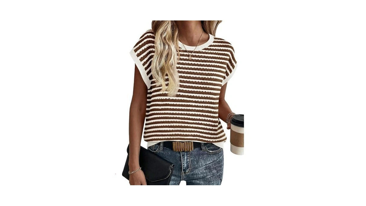 Saodimallsu Womens Short Sleeve Sweater Summer... - Coupon