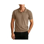 Yeokou Men Knit Polo Shirts Short Sleeve Collared... - Coupon