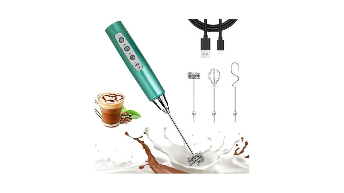 Nahida Green Milk Frother Wand For Coffee Frother... - Coupon
