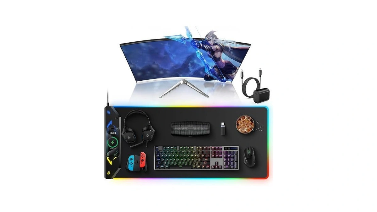 Topmade Wireless Charging Mouse Pad Rgb Gaming... - Coupon