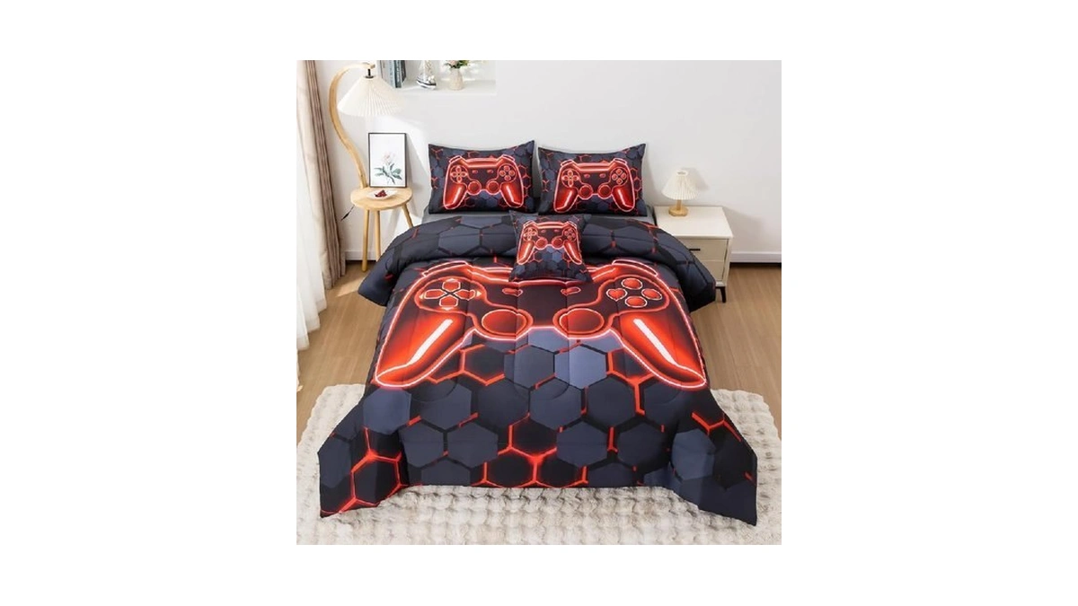 Keyroal 6pcs Gamer Comforter Set With Sheets For... - Coupon