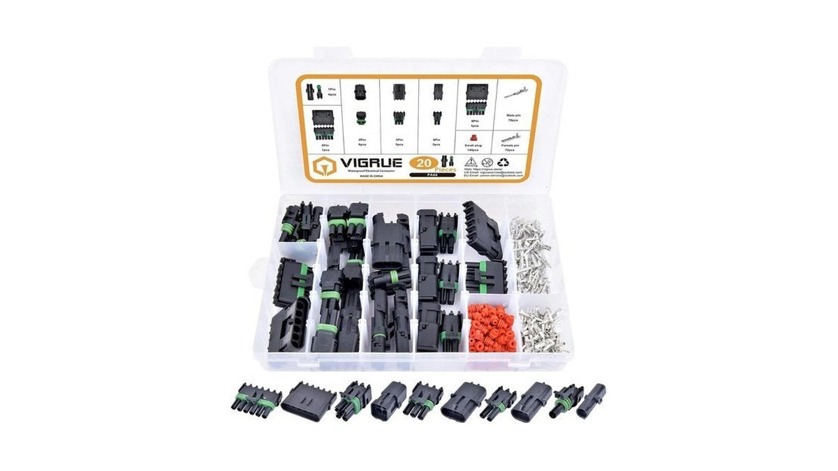 Vigrue 20 Sets 1 2 3 4 6 Pin Connector Weatherpack... - Coupon