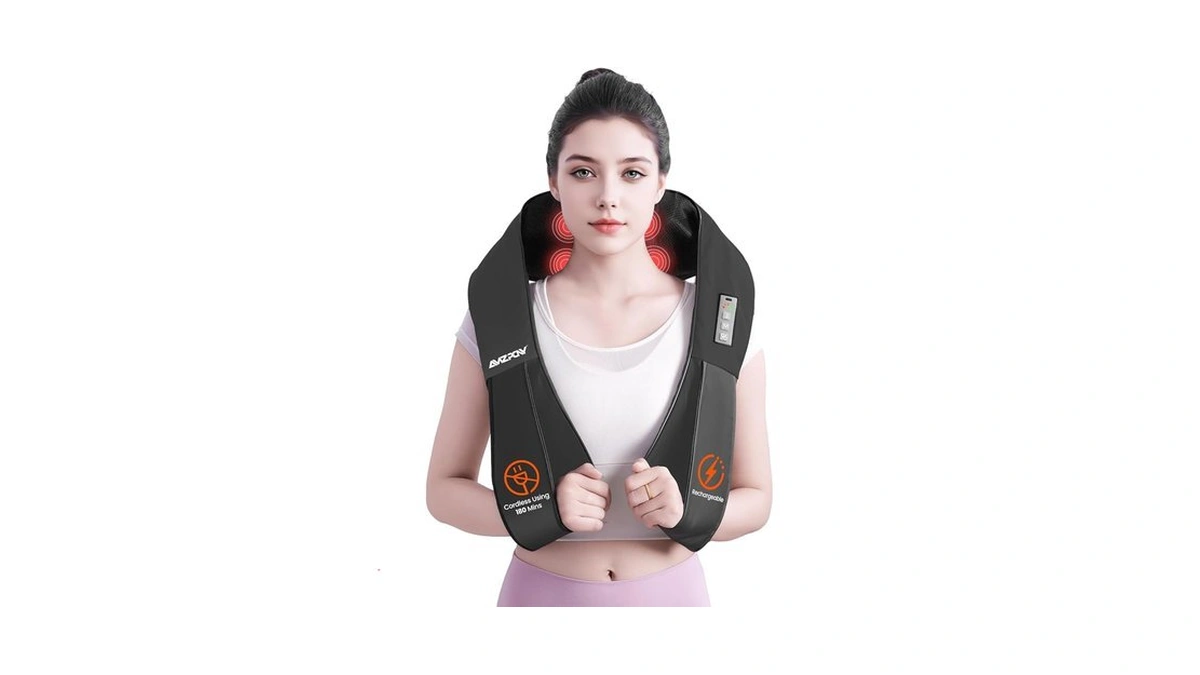Amzpony Cordless Neck Massager For Pain Relief Deep... - Coupon