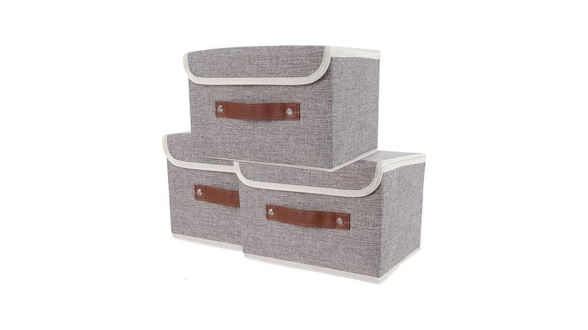Snyugr Small Storage Bin With Lid Storage Boxes... - Coupon