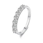 Hylyleed Moissanite Half Eternity Ring Wedding Band... - Coupon
