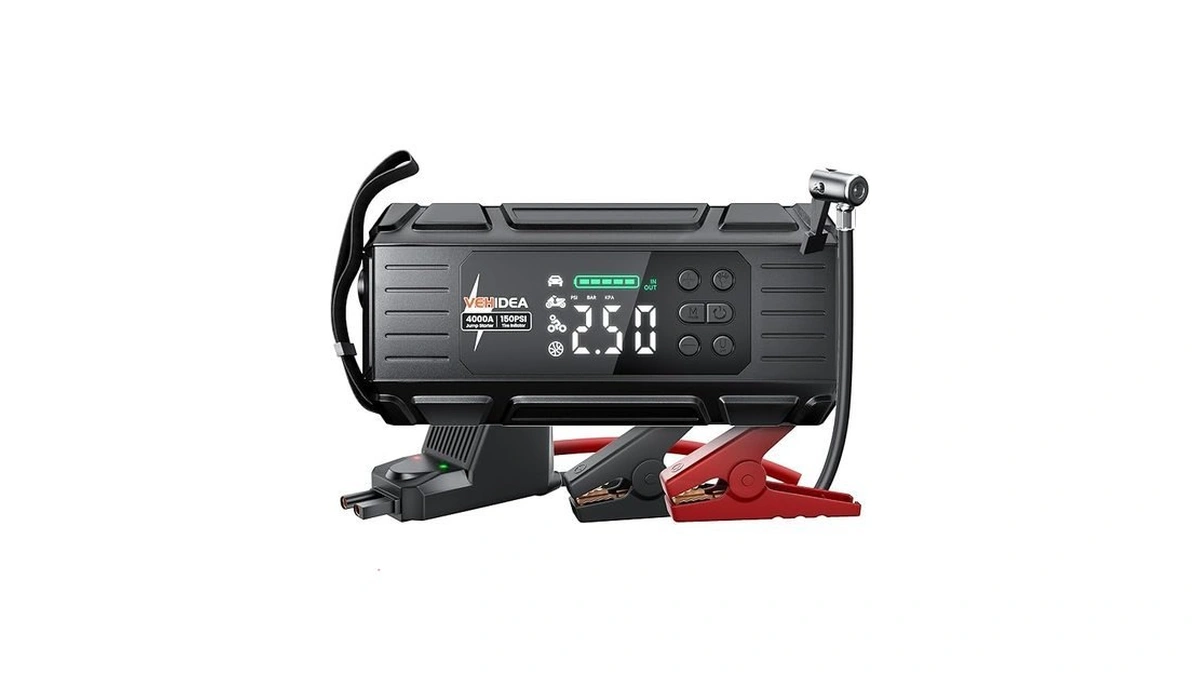 Jump Starter With Air Compressor 4000a 150psi Car... - Coupon